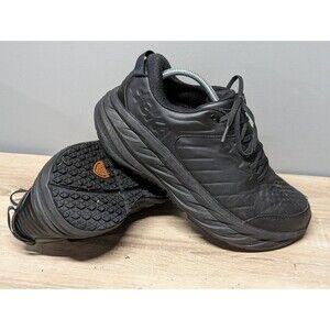 Hoka One One Mens Bondi Sr Running Shoes Black 1110520 BBLC Low Top 10.5M *READ*